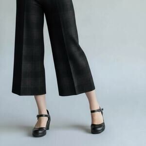 Aravon Black Leather Mary Jane Comfort Shoes Women’s 7 Adjustable Strap Cushion